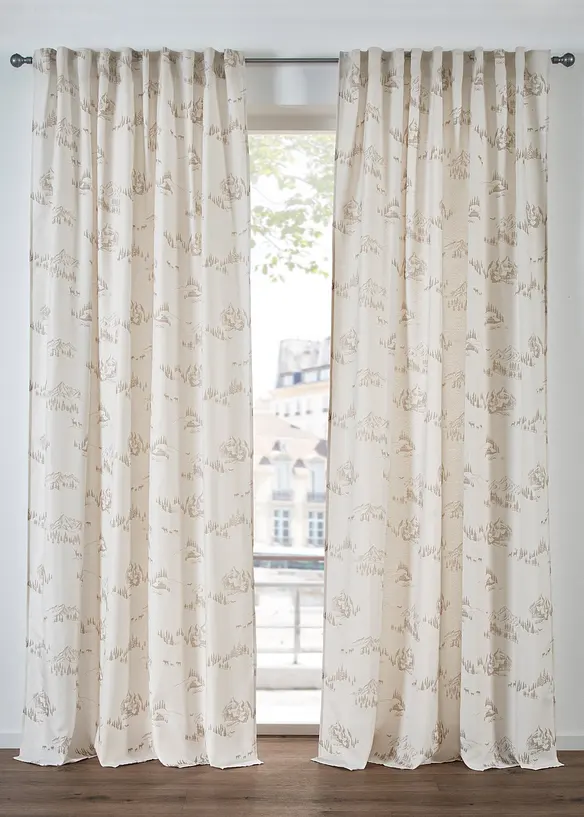 Rideau panneau avec paysage hivernal, aussi en XXL (1 pce), bonprix