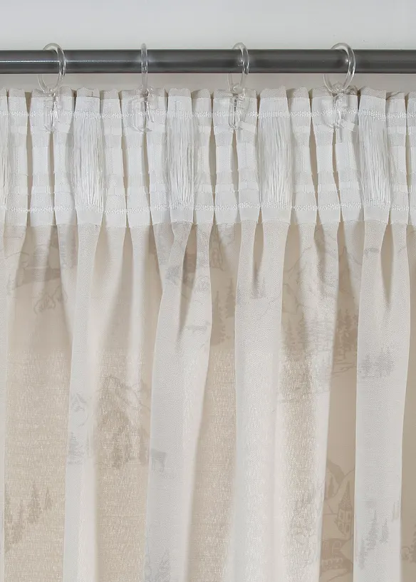 Rideau panneau avec paysage hivernal, aussi en XXL (1 pce), bonprix