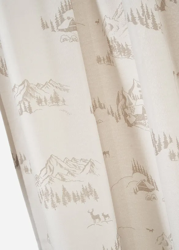 Rideau panneau avec paysage hivernal, aussi en XXL (1 pce), bonprix