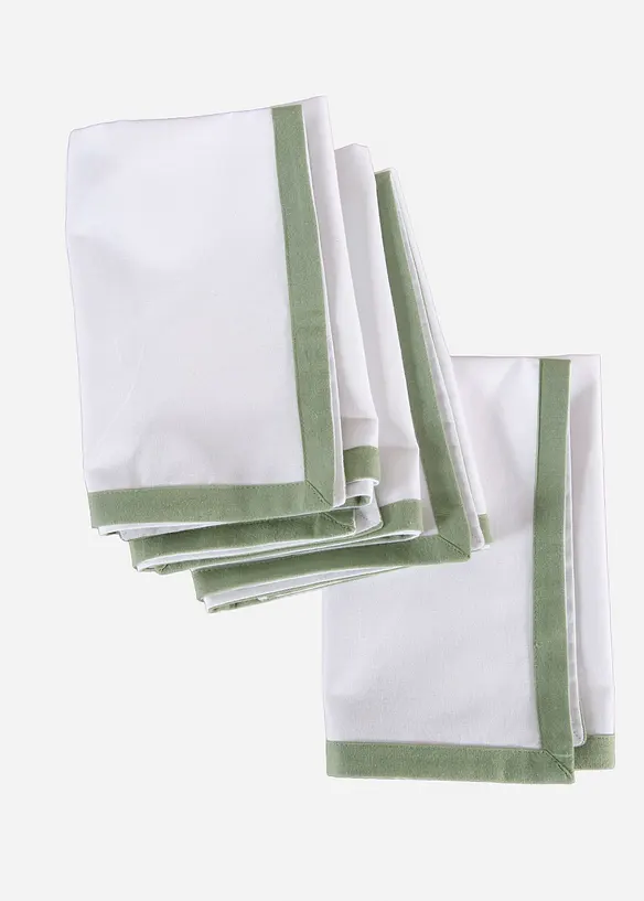 Lot de 4 serviettes en coton, bonprix