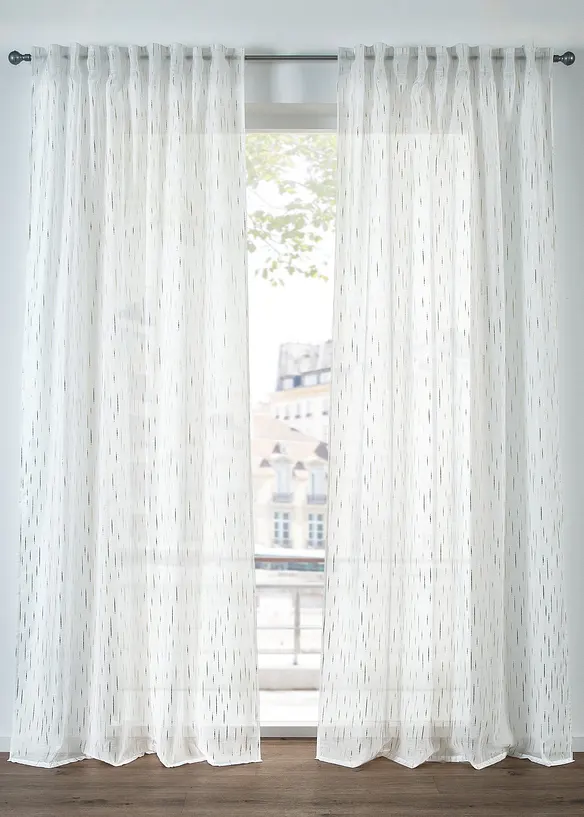 Voilage en batiste à imprimé brillant, aussi en XXL (1 pce), bonprix