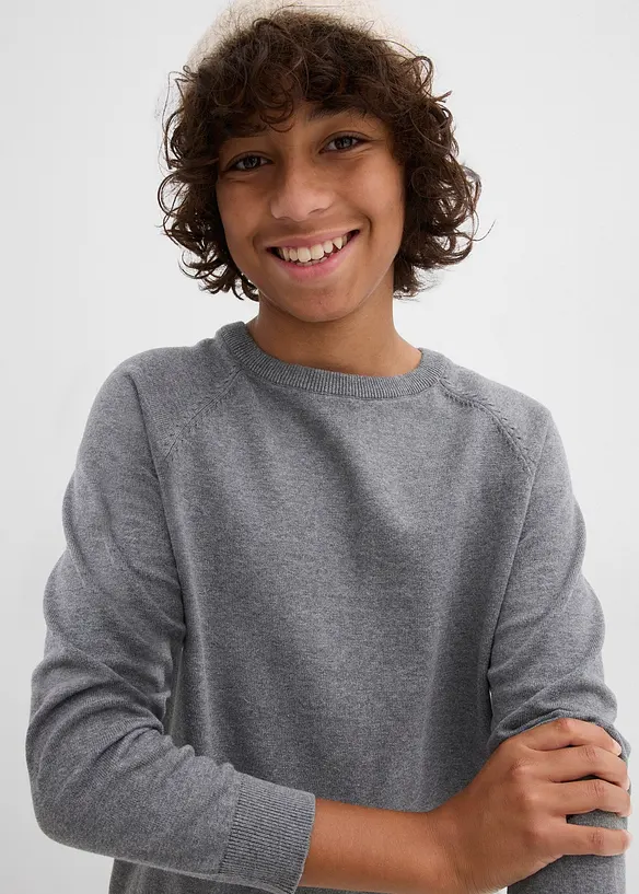 Lot de 2 pulls en fine maille 100% coton, bonprix