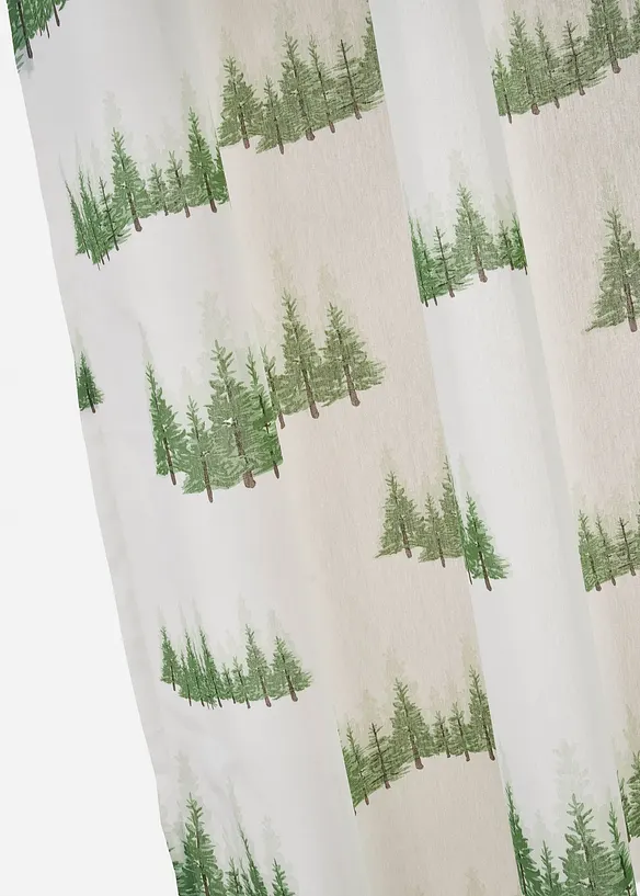 Voilage imprimé sapins (1 pce), bonprix