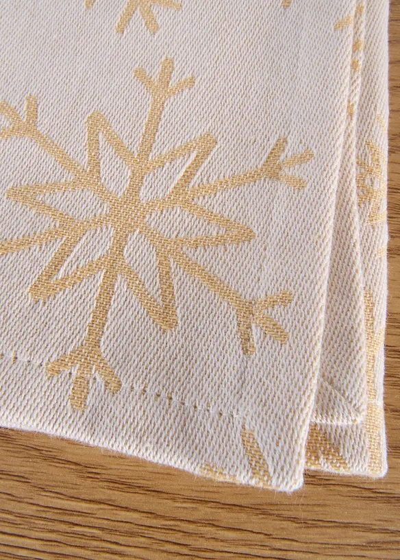 Lot de 2 serviettes de table en jacquard coton, bonprix