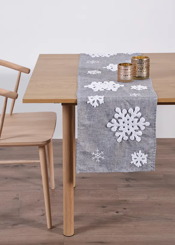 Chemin de table avec flocons de neige en relief, bonprix