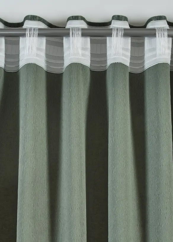 Rideau en velours, effet froissé (1 pce), bonprix