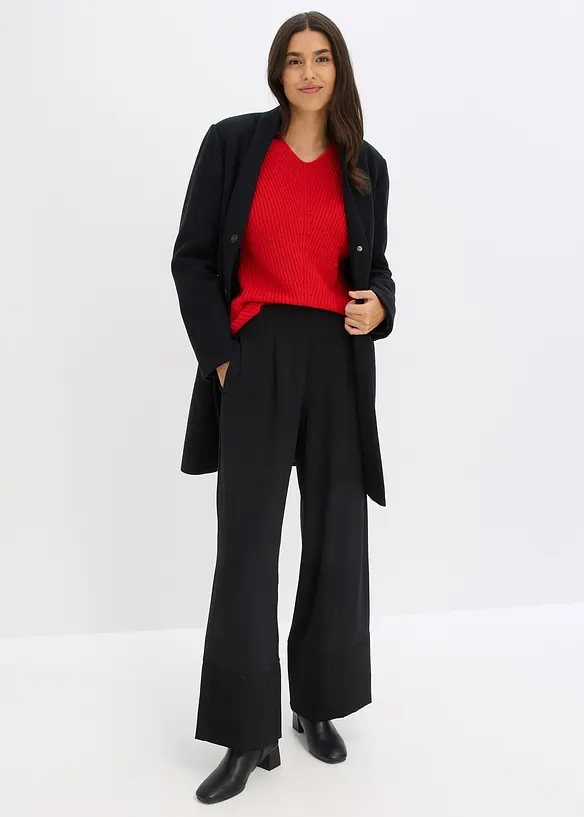 Pull oversize en laine m&eacute;lang&eacute;e, bonprix