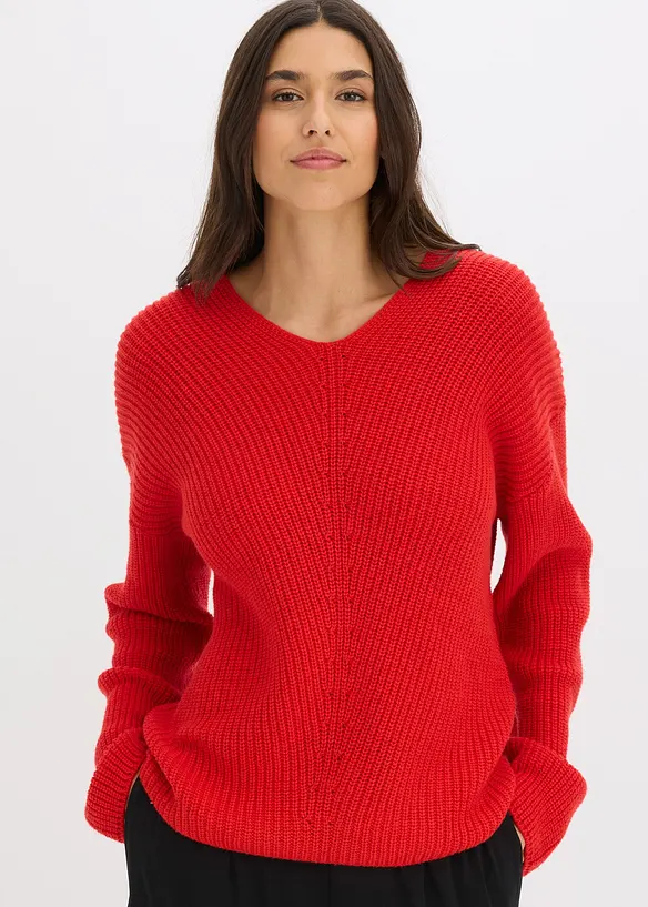 Pull oversize en laine m&eacute;lang&eacute;e, bonprix