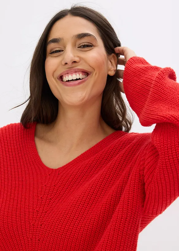 Pull oversize en laine m&eacute;lang&eacute;e, bonprix