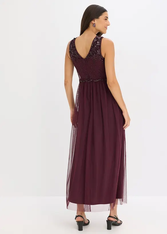 Robe longue avec haut brodé de sequins, bonprix