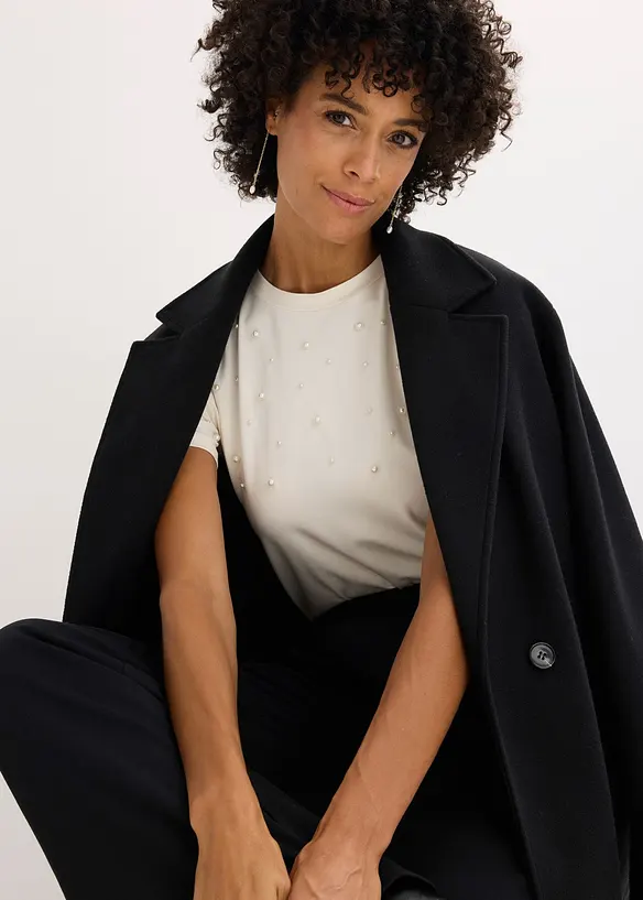 T-shirt avec perles, bonprix