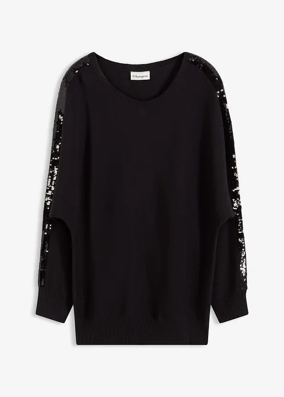 Pull en fine maille à sequins, bonprix