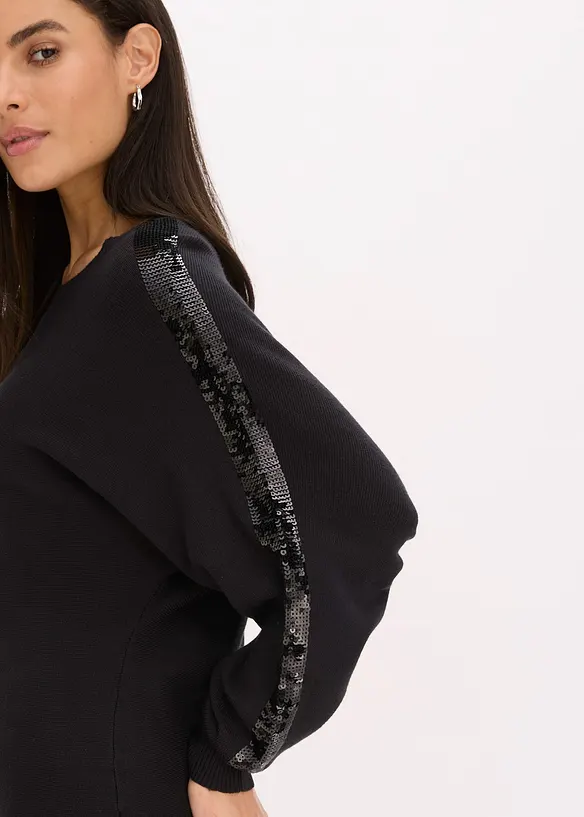 Pull en fine maille à sequins, bonprix