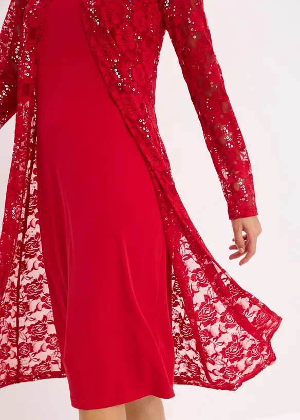 Robe à dentelle (ens. 2 pces), bonprix