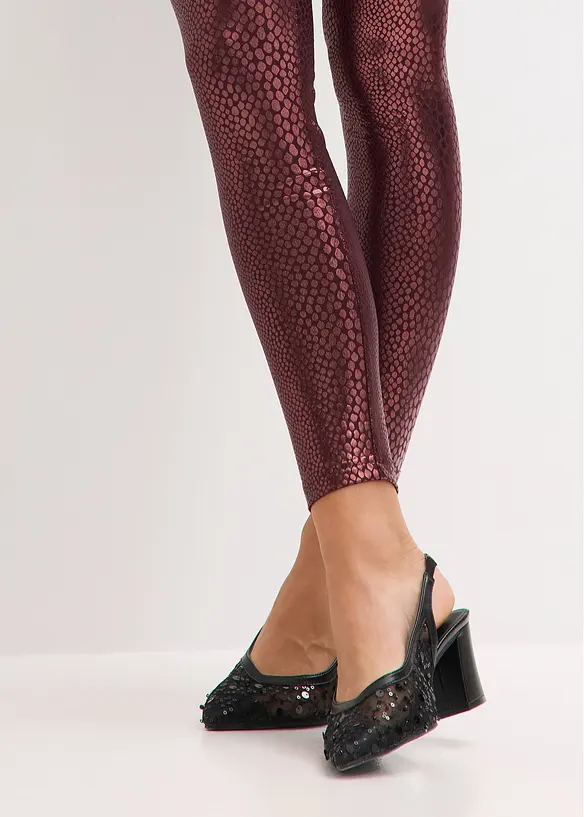 Legging en tissu enduit ultra-brillant, bonprix