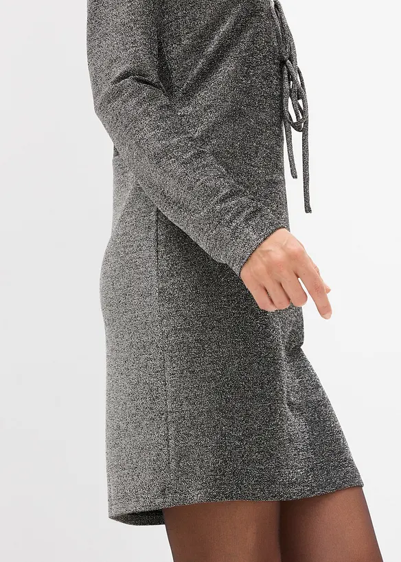 Robe courte brillante avec nœuds, bonprix