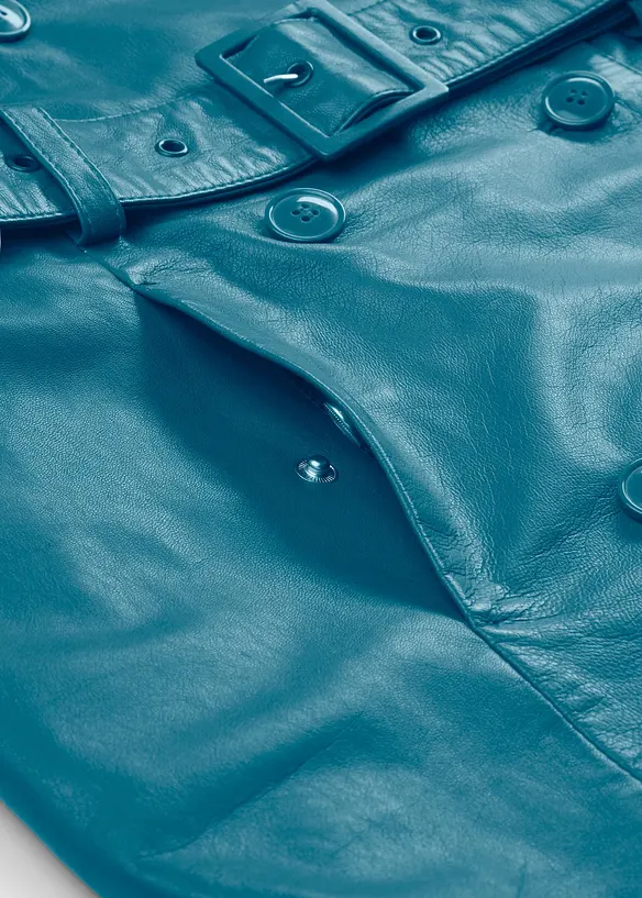 Trench-coat en cuir d’agneau nappa, bonprix