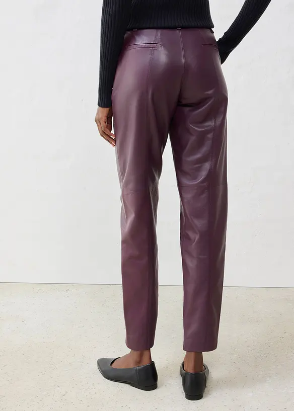 Pantalon en cuir d’agneau nappa, bonprix