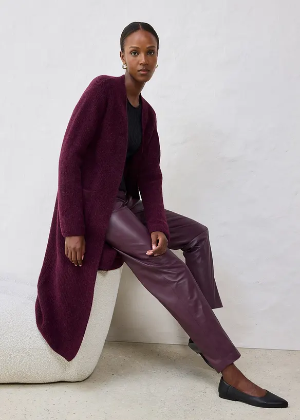 Pantalon en cuir d’agneau nappa, bonprix