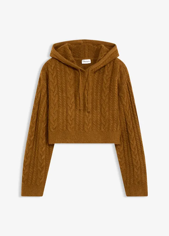 Pull en grosse maille avec capuche, bonprix