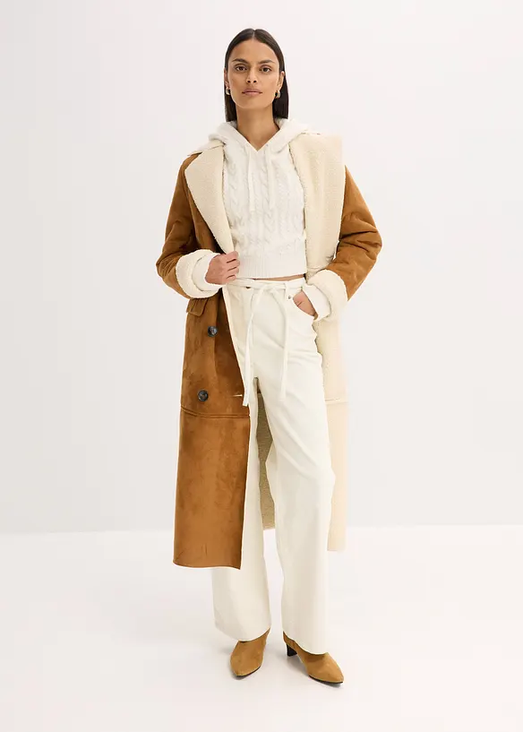 Pull en grosse maille avec capuche, bonprix