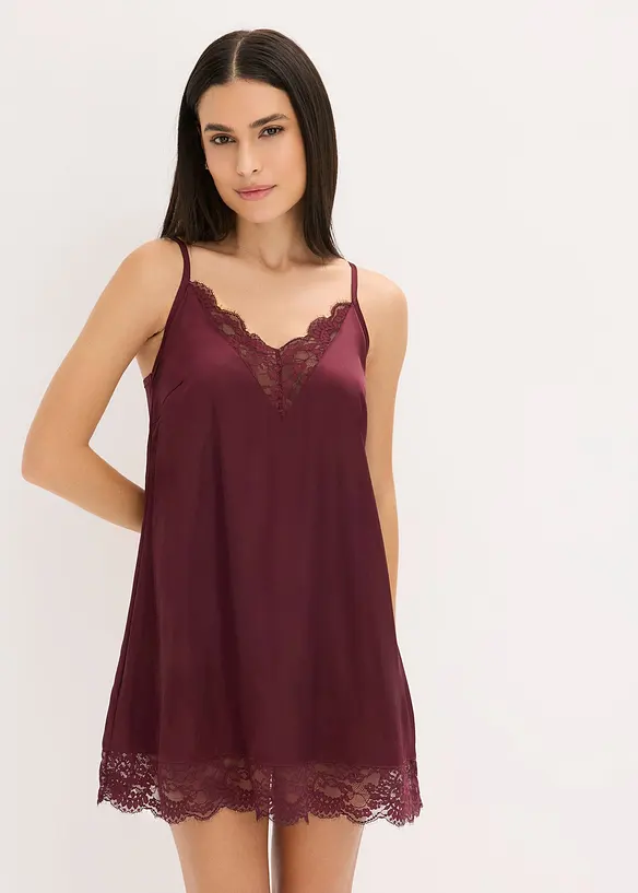 Nuisette en satin et dentelle, bonprix