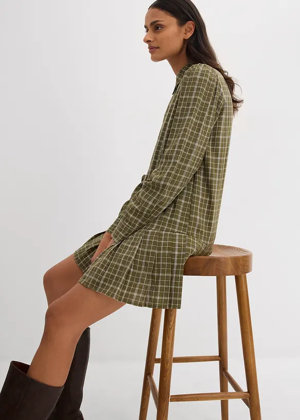 Robe-chemise à carreaux, bonprix
