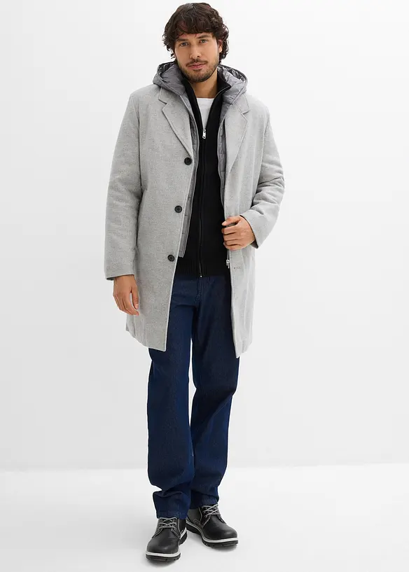 Manteau blazer 2en1 à capuche amovible, bonprix