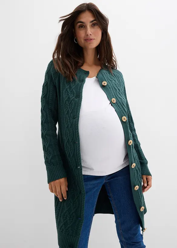 Gilet long en maille pour la grossesse, bonprix