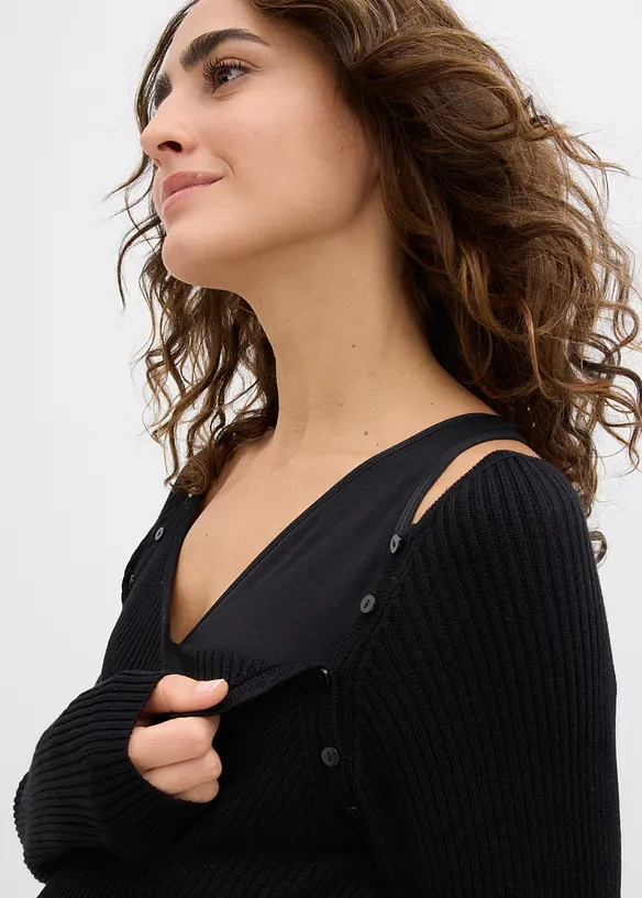 Robe de grossesse et d’allaitement en maille, bonprix