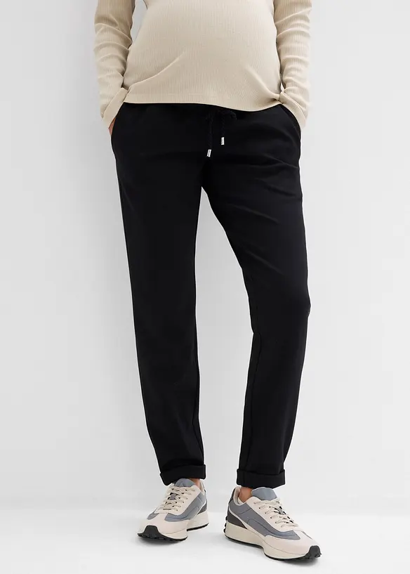 Pantalon de grossesse à taille élastiquée en jersey milano, bonprix