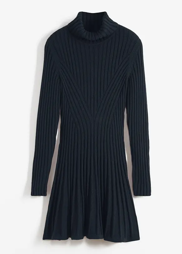 Robe en maille à col roulé, bonprix