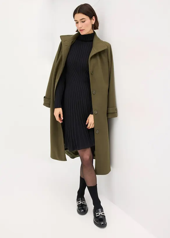 Robe en maille à col roulé, bonprix