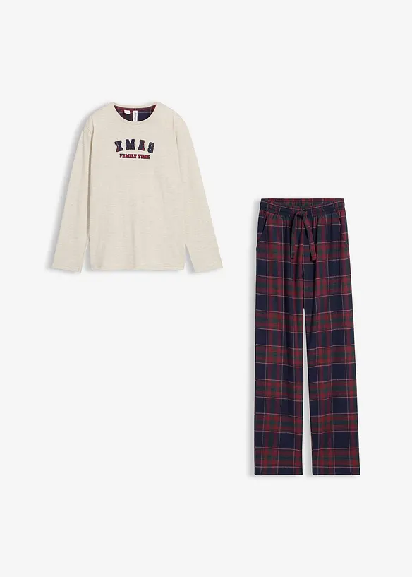 Pyjama enfant avec pantalon en flanelle douce, bonprix