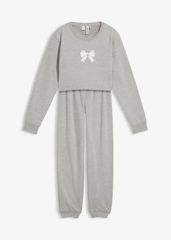 Ensemble d’intérieur en coton mélangé avec un sweat court, bonprix