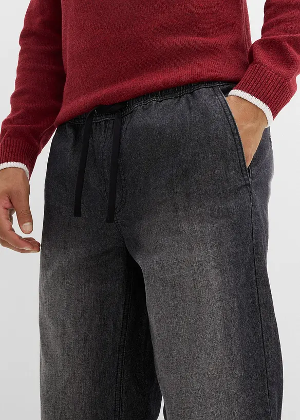 Jean jogger avec doublure thermique en flanelle, droit, bonprix