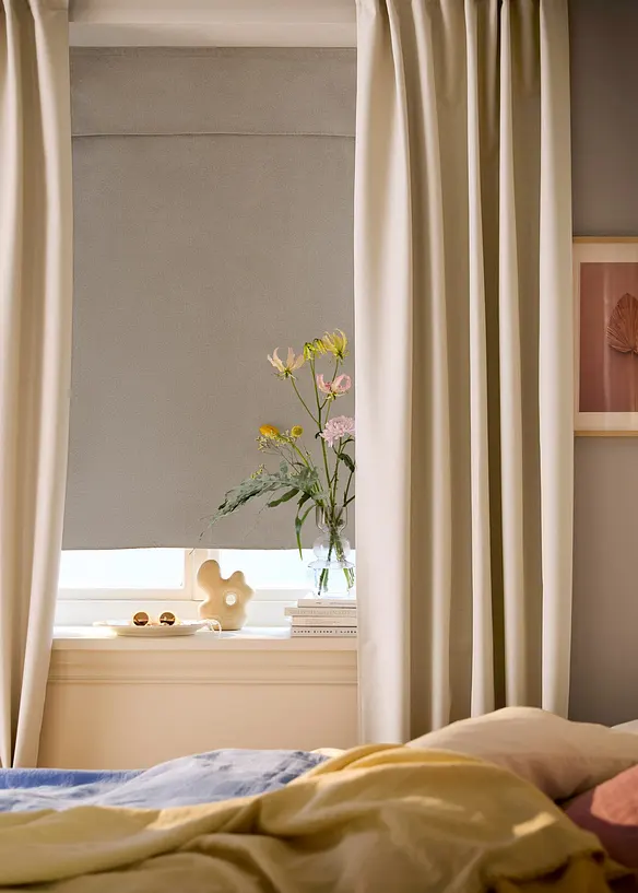 Rideau panneau occultant texturé (1 pce), bonprix