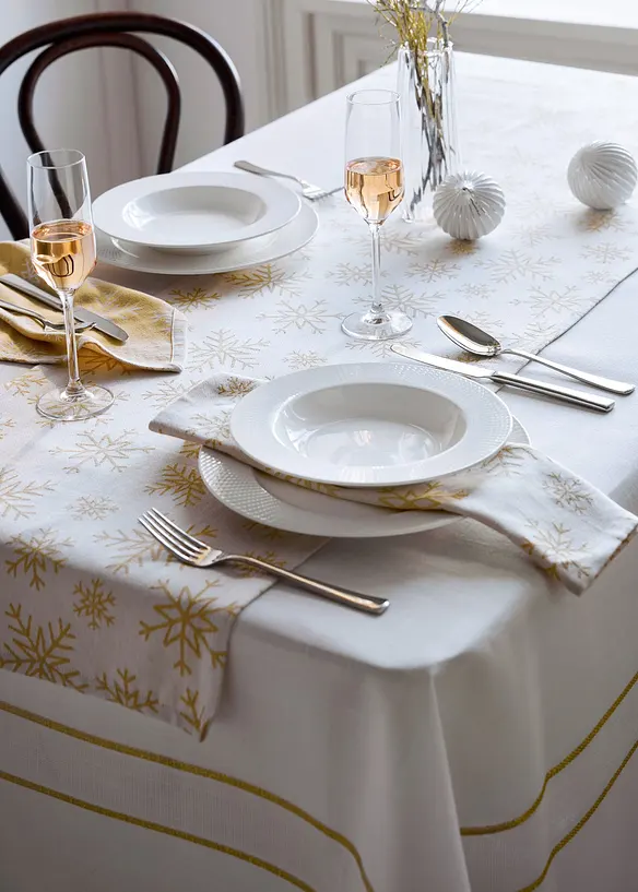 Chemin de table en jacquard de coton, bonprix