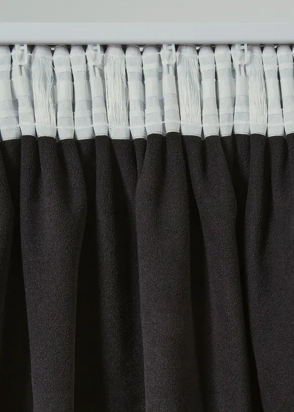 Rideau thermique avec verso en polaire noire (1 pce), bonprix