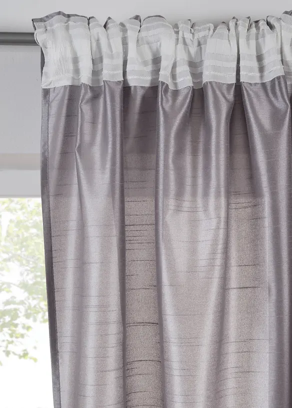 Rideau l&eacute;g&egrave;rement brillant, aussi en extra long (1&nbsp;pce), bonprix