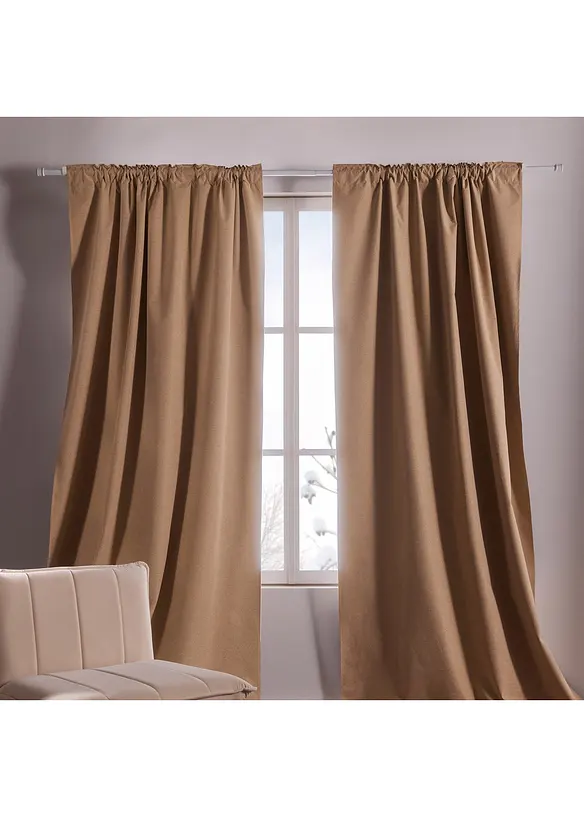 Rideau occultant, envers enduit, aussi en XXL (1 pce), bonprix