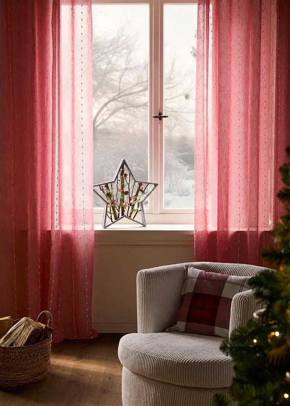 Rideau à rayures tissées (1 pce), bonprix