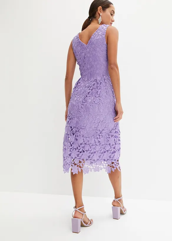 Robe en dentelle avec empiècement au crochet, bonprix