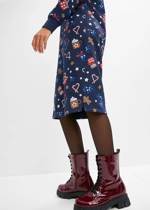 Robe sweat de Noël, bonprix