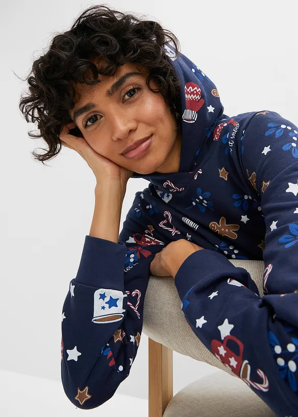 Robe sweat de Noël, bonprix