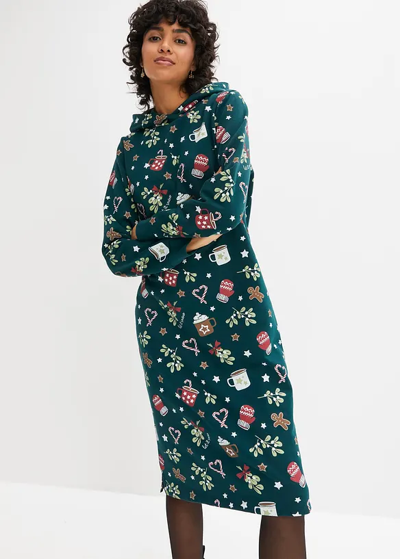 Robe sweat de Noël, bonprix