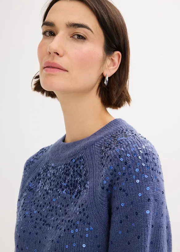 Pull à sequins, bonprix