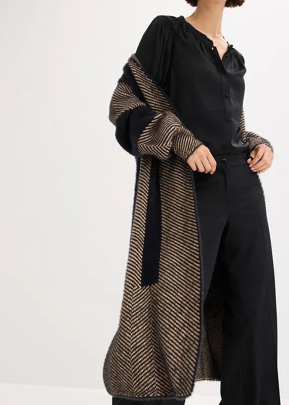 Gilet long en maille, bonprix