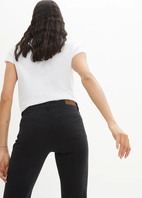 Jean droit taille mi-haute, extensible, bonprix