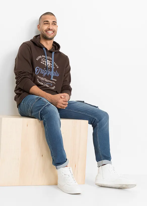 Sweat-shirt à capuche coupe confort, bonprix